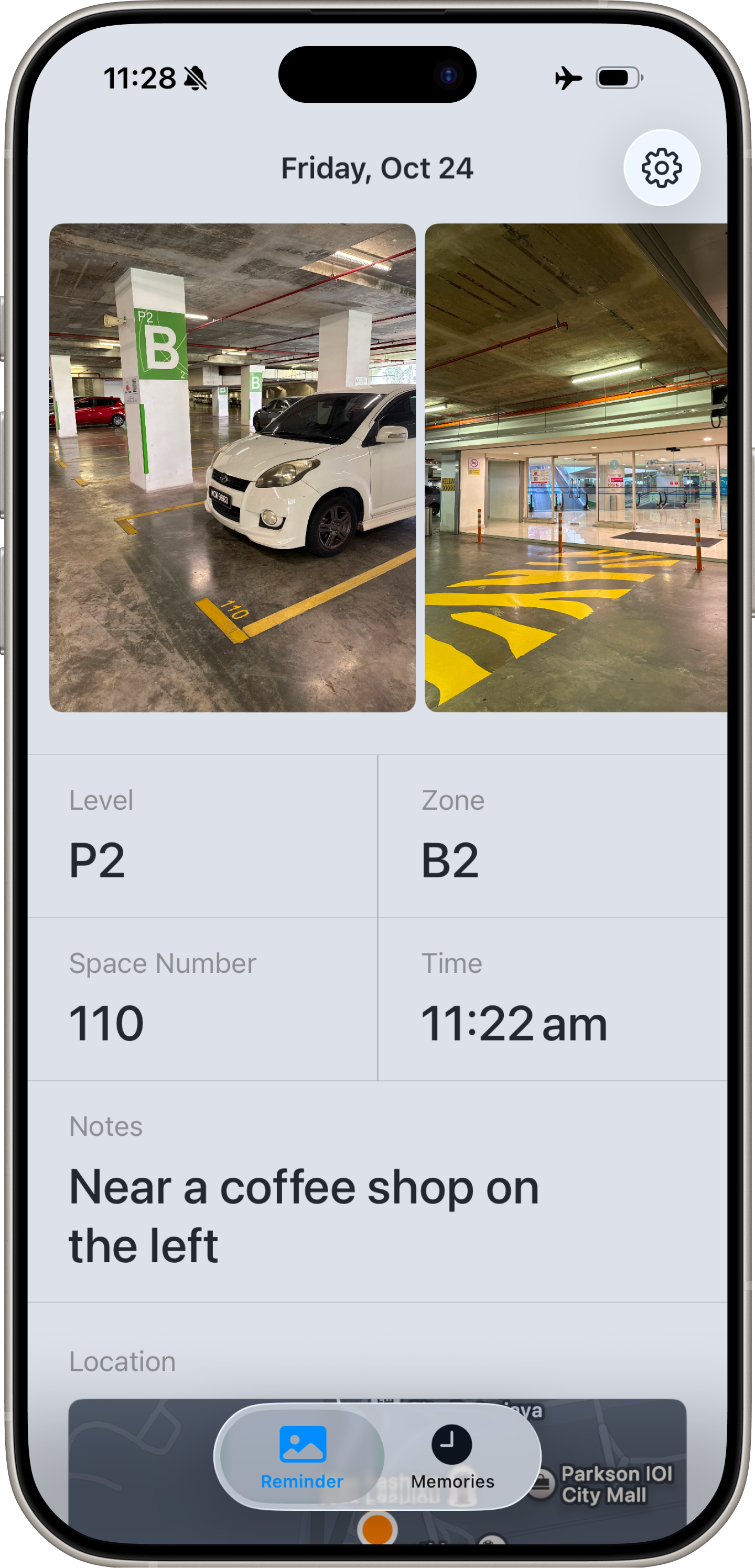 Overthere app - snap a photo of your parking spot